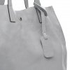 Kožené kabelka shopper bag Vera Pelle šedá 205454